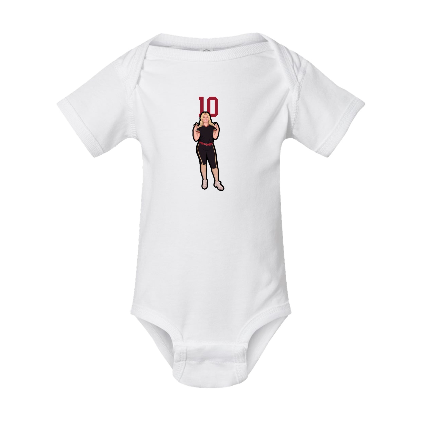 Baby Onesie — Number Top in White