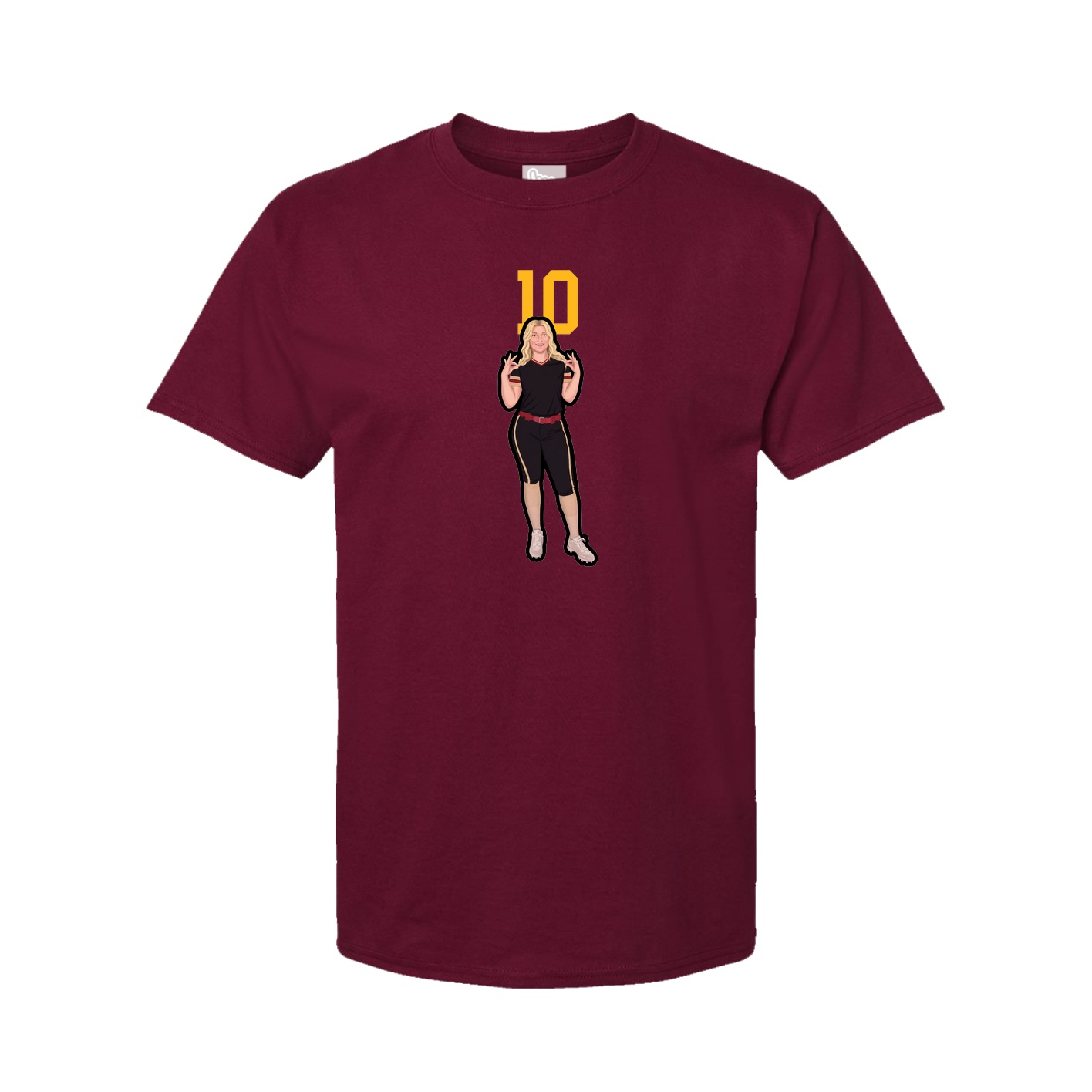 Tee — Number Top in Cardinal
