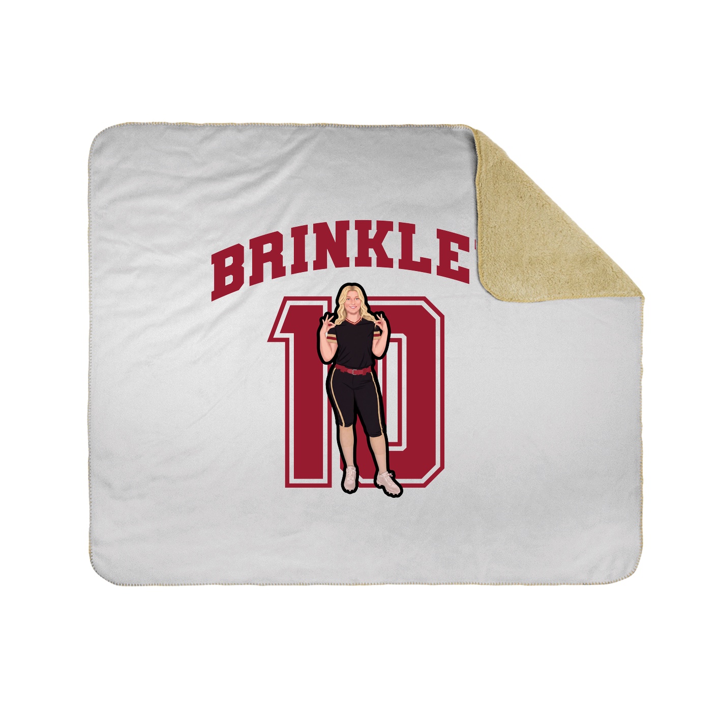 Throw Blanket — Number in White