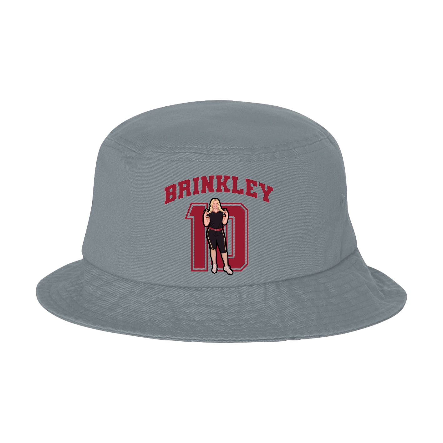 Bucket Cap — Number in Grey