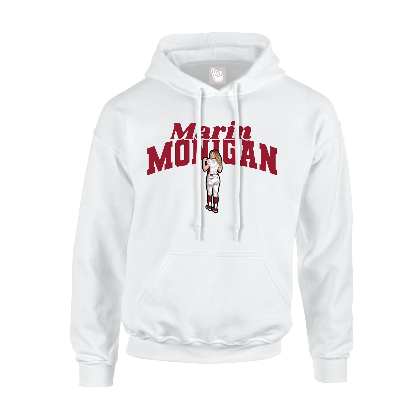 Hoodie — Signature Arch in White