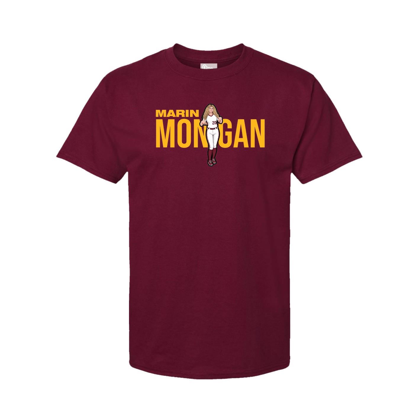 Youth Tee — Player Name in Cardinal