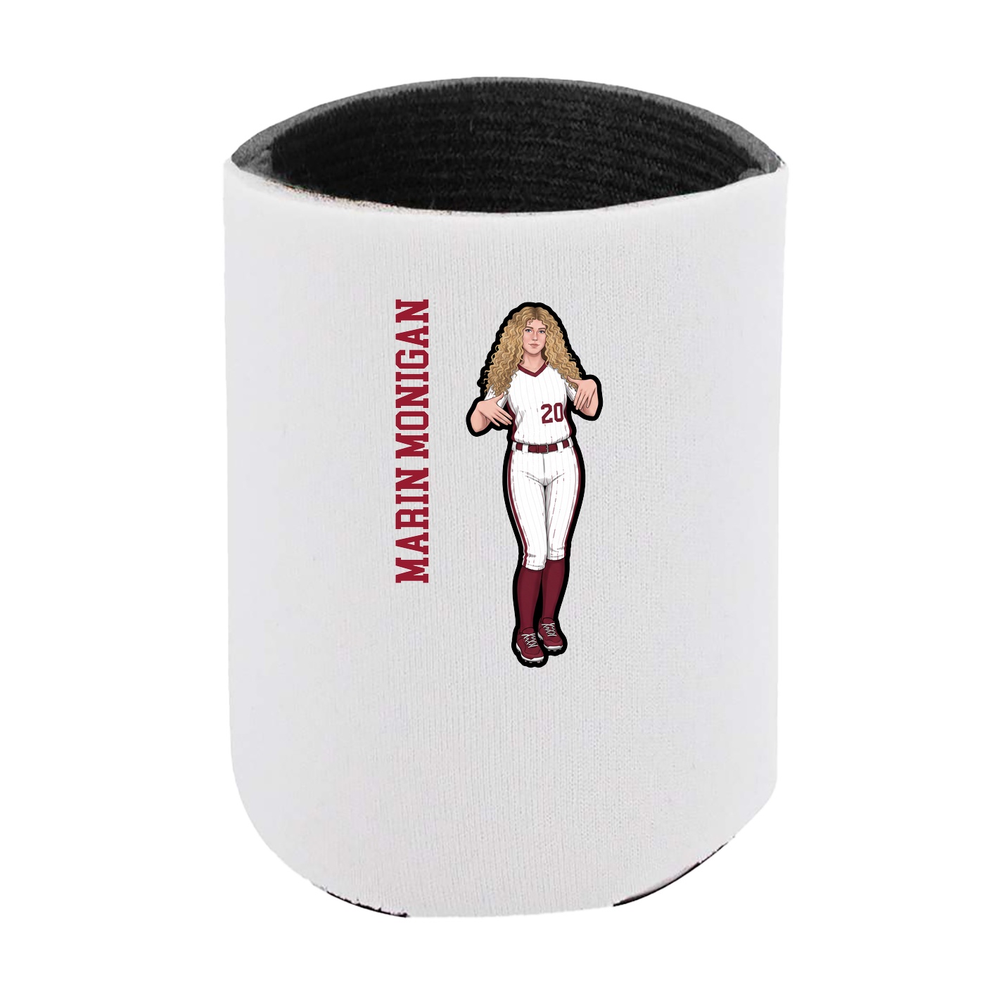 Can Holder — Name Vertical in White