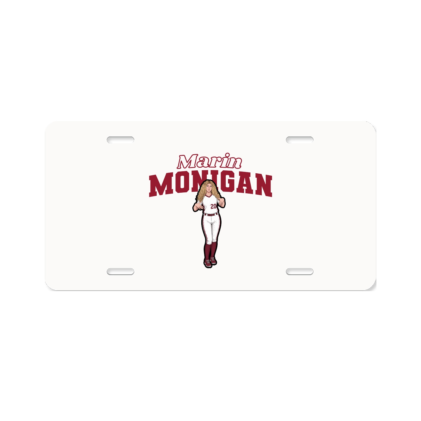 License Plate — Name Arch in Classic