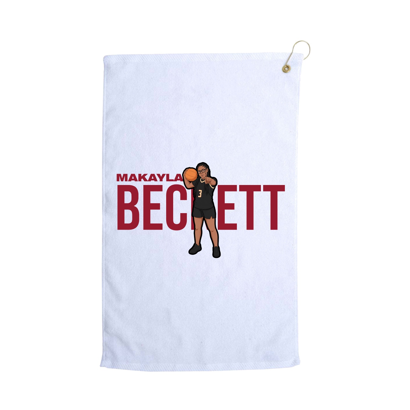 Golf Towel — Player Name in White