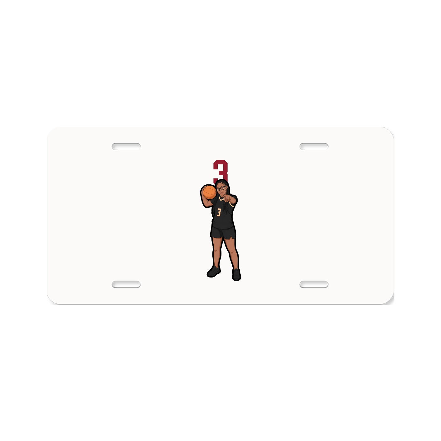 License Plate — Number Top in Classic