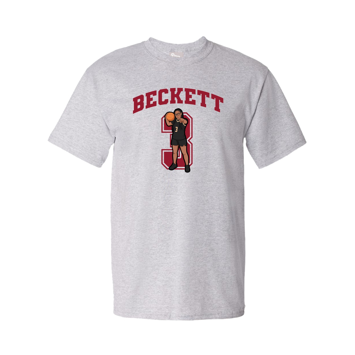 Youth Tee — Number in Grey