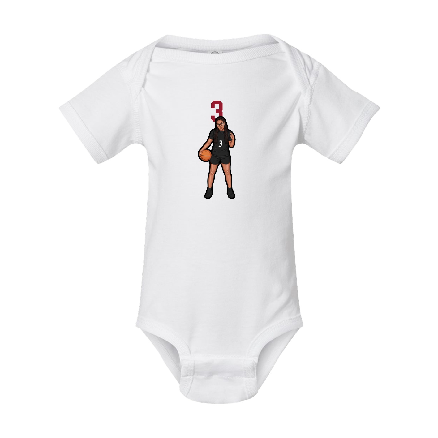 Baby Onesie — Number Top in White