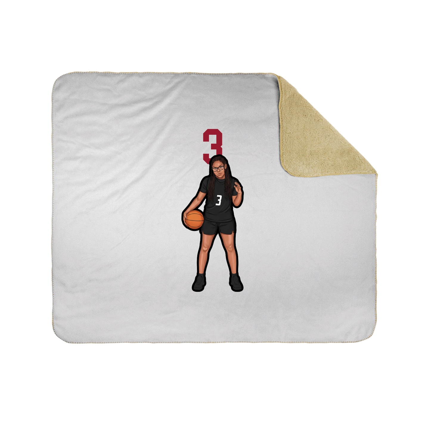 Throw Blanket — Number Top in White