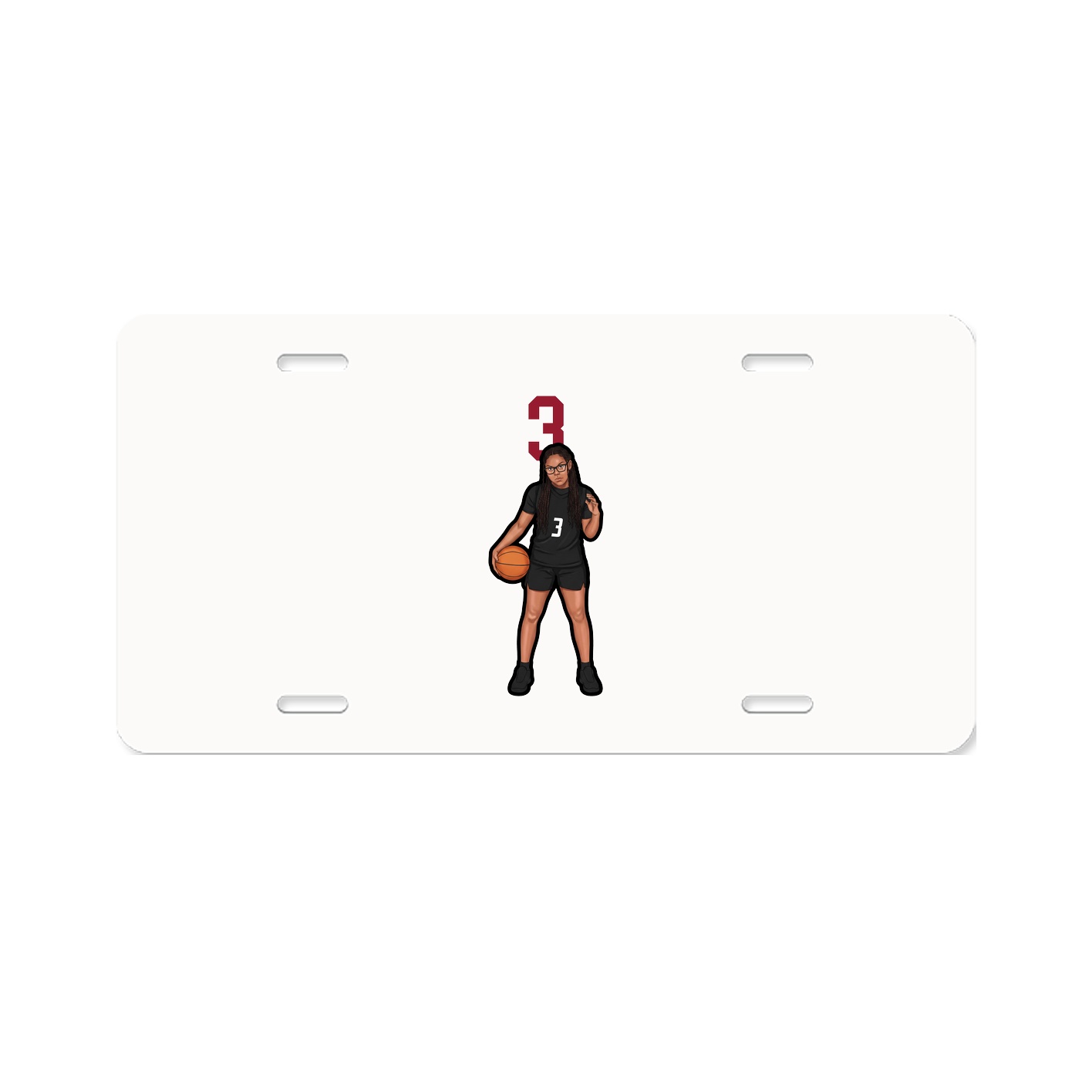 License Plate — Number Top in Classic