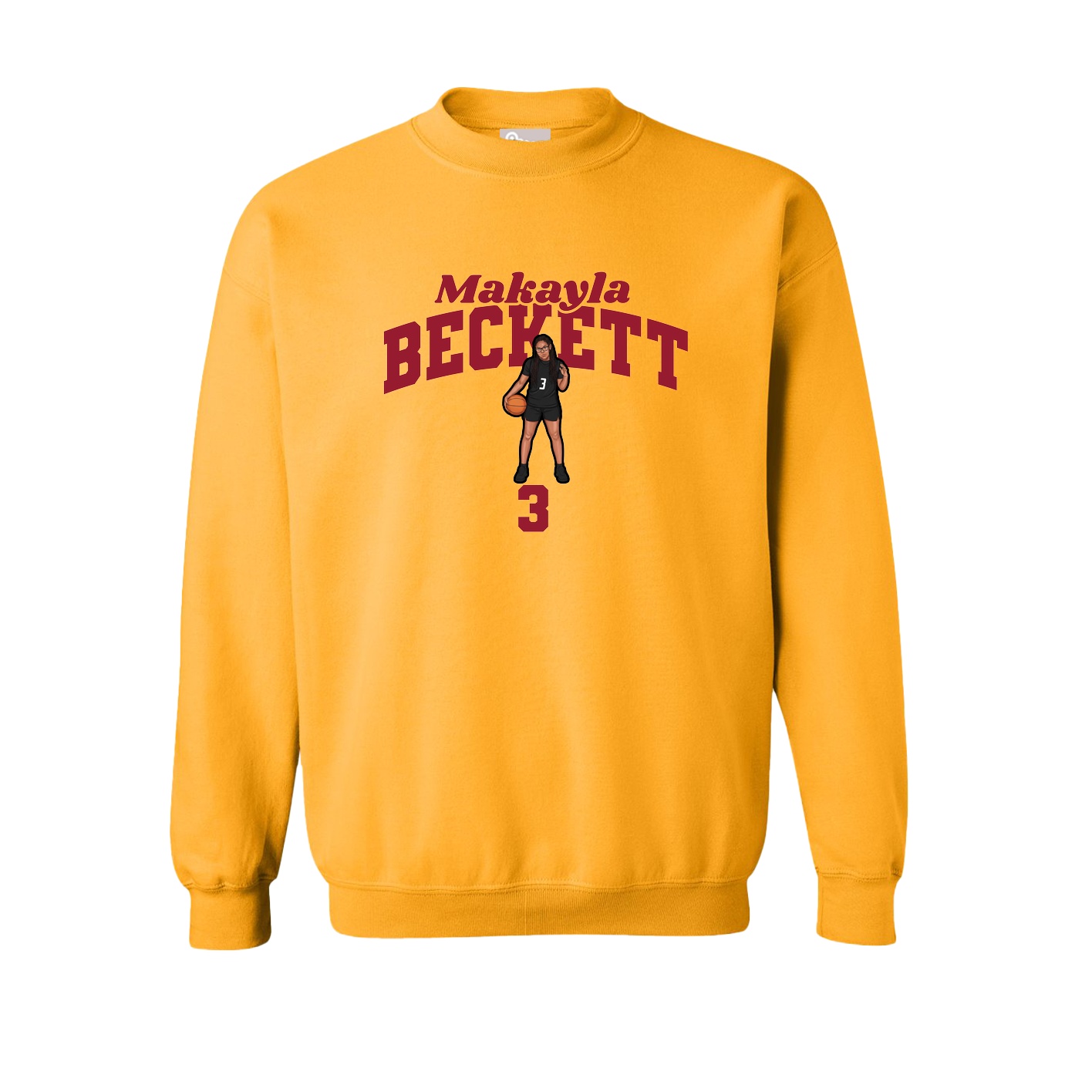 Fleece Crew — Signature Arch in Gold