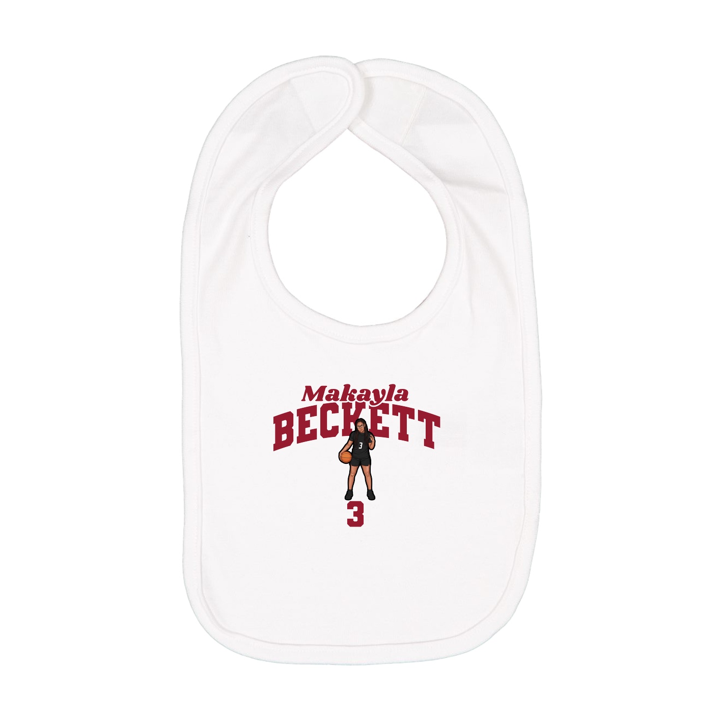 Infant Bib — Signature Arch in White