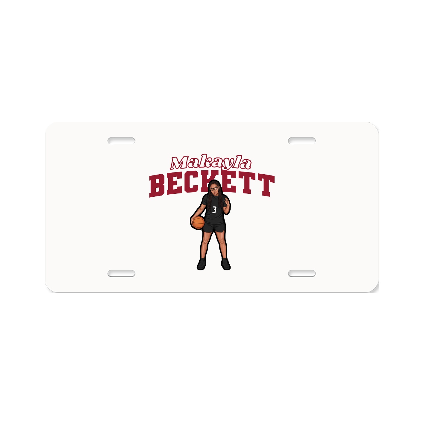 License Plate — Name Arch in Classic