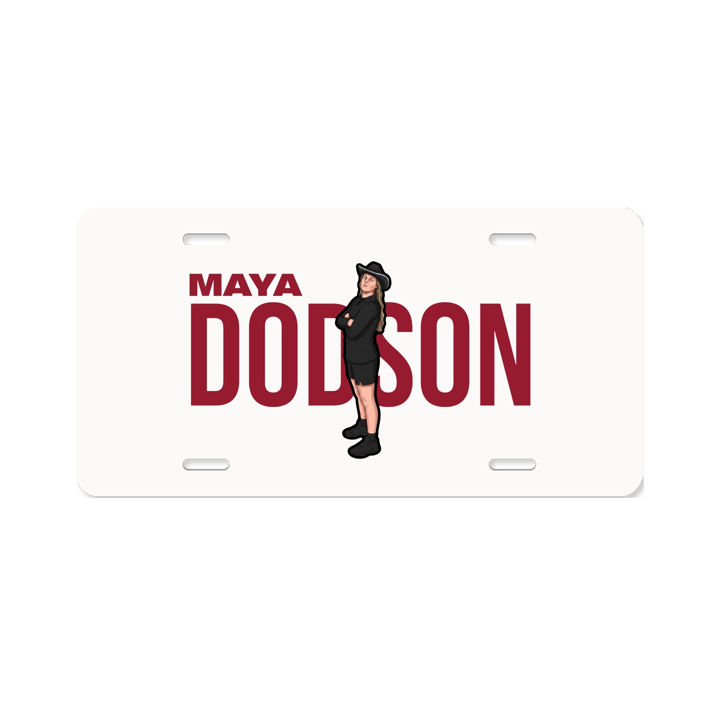 License Plate — Player Name in Classic