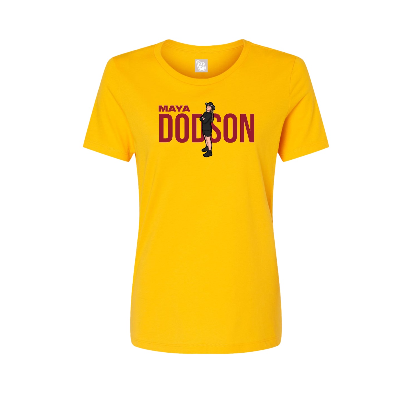 Fitted Women's Tee — Player Name in Gold