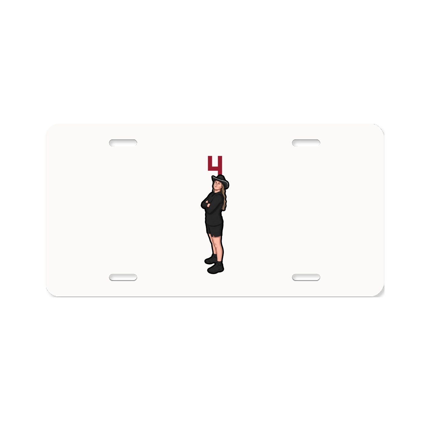 License Plate — Number Top in Classic