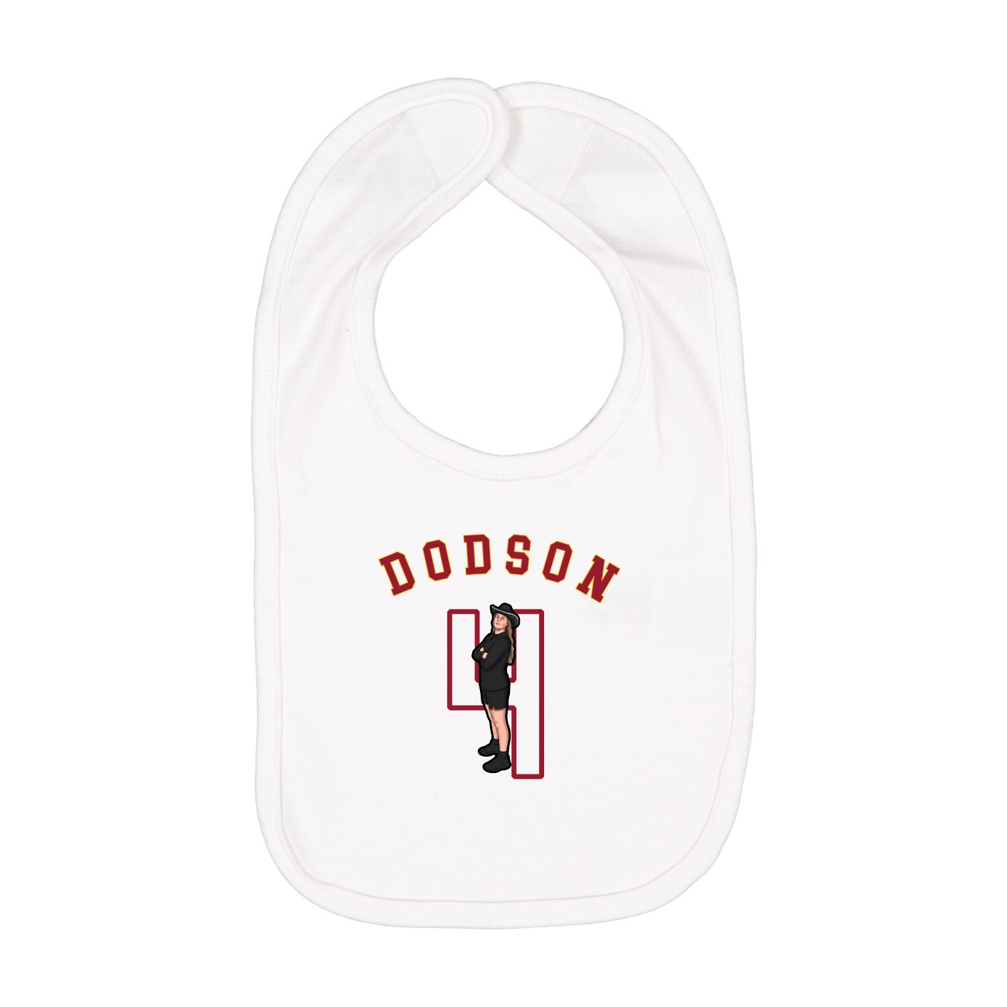 Infant Bib — Shirsey Arch in White