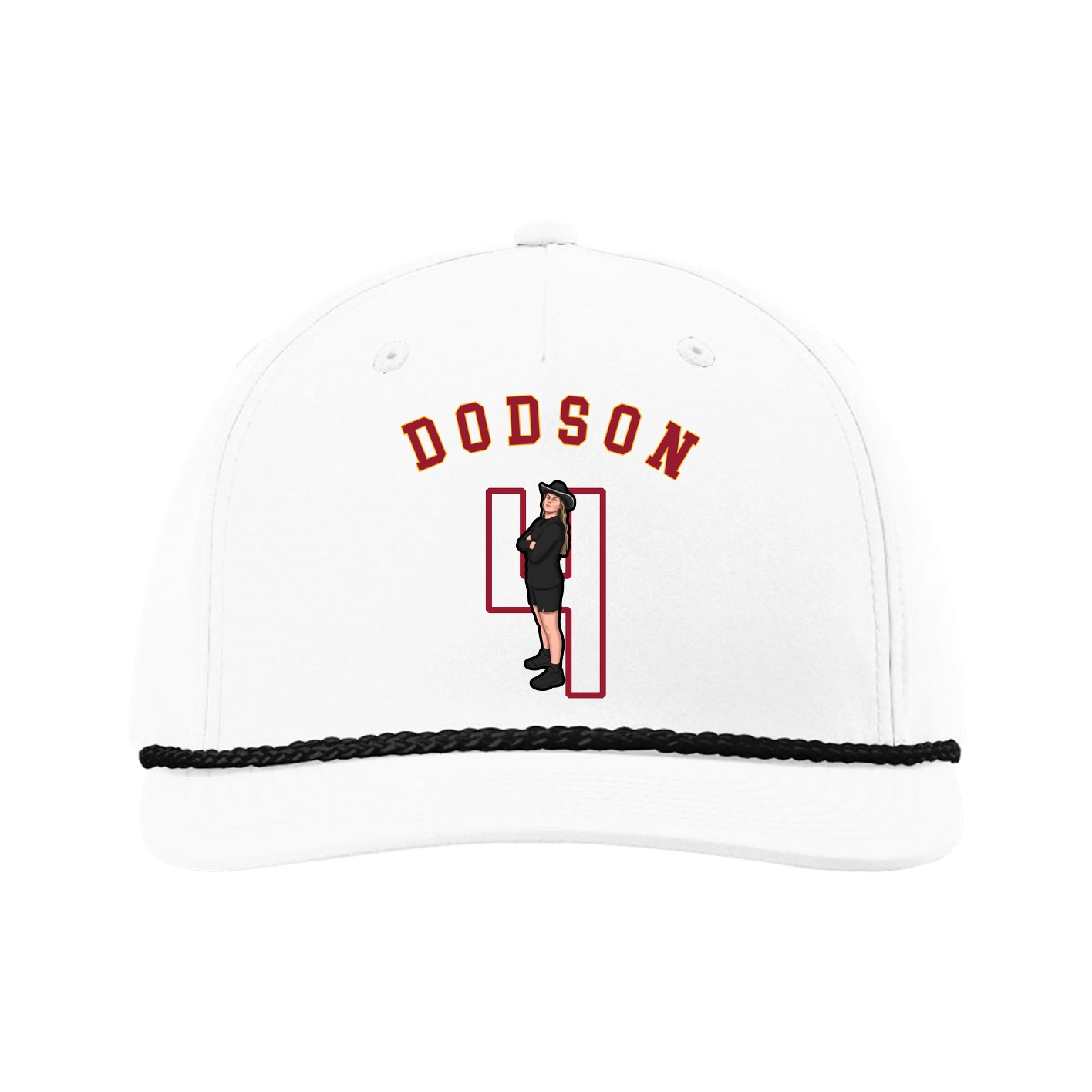 Five-Panel Classic Rope Cap — Shirsey Arch in White