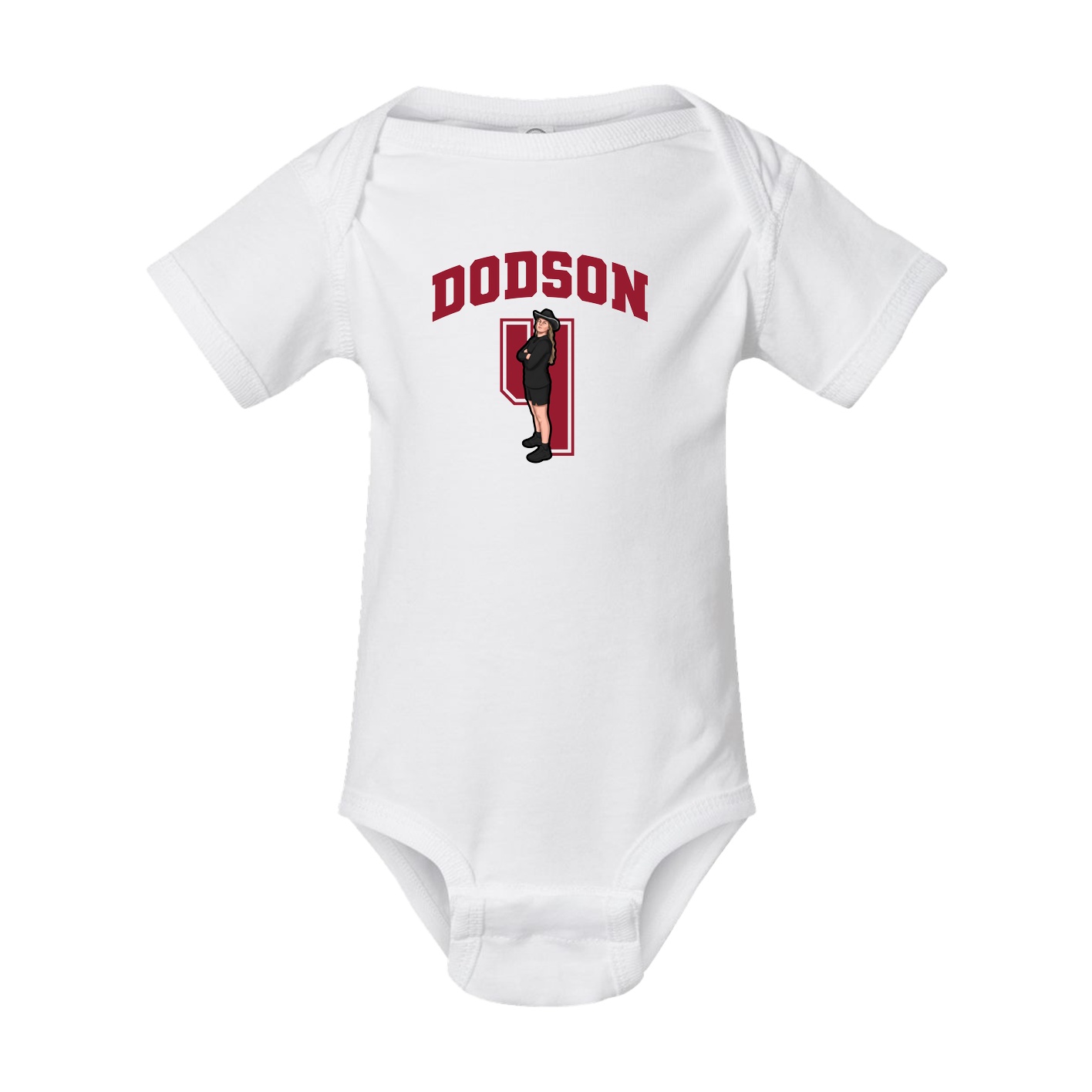 Baby Onesie — Number in White