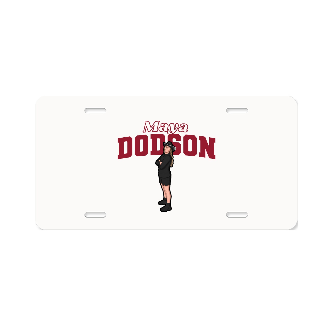 License Plate — Name Arch in Classic