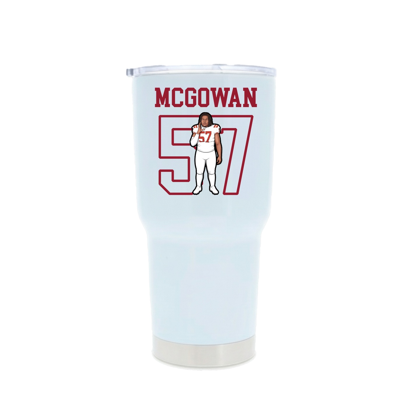 30oz Stainless Steel Tumbler — Shirsey in White
