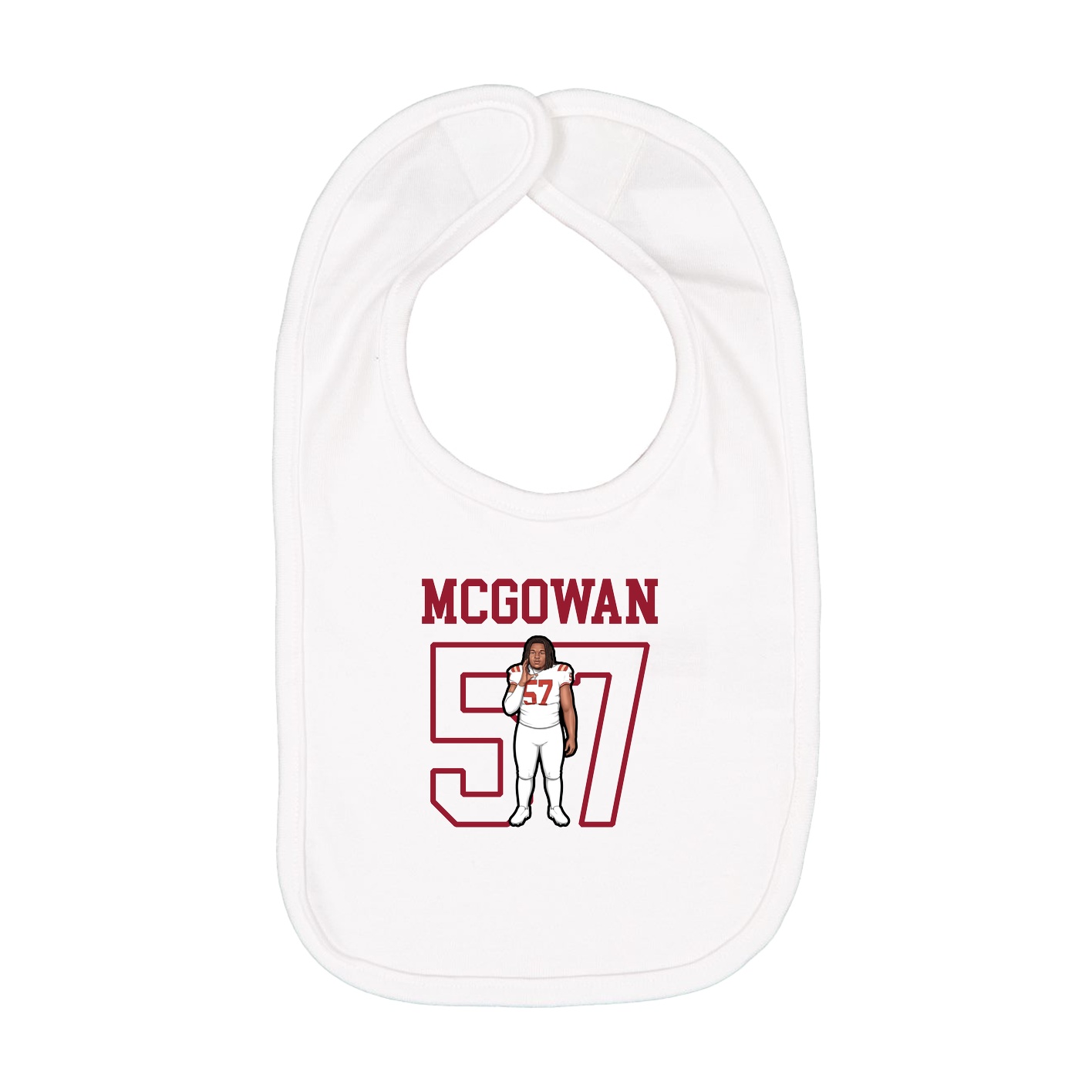 Infant Bib — Shirsey in White