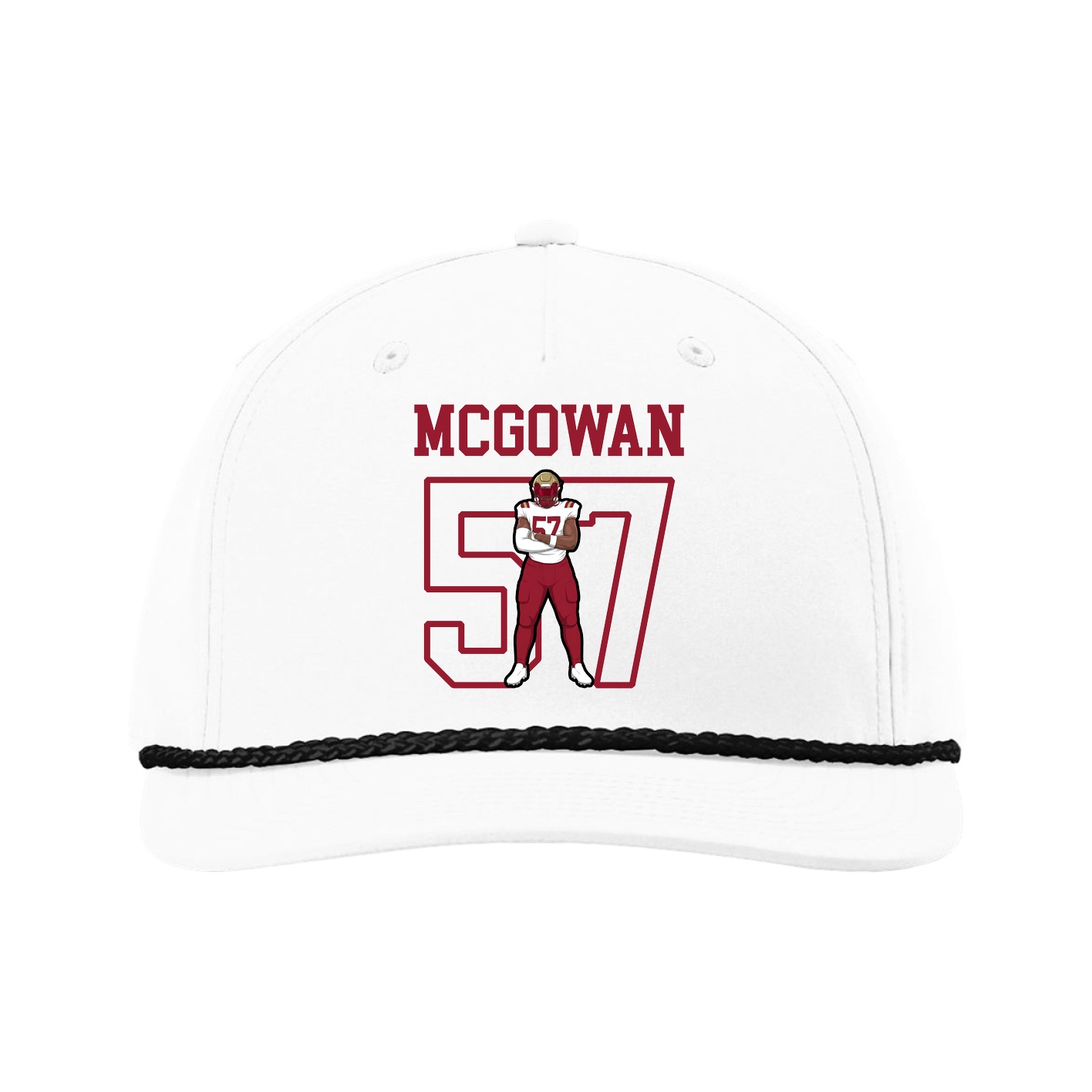 Five-Panel Classic Rope Cap — Shirsey in White
