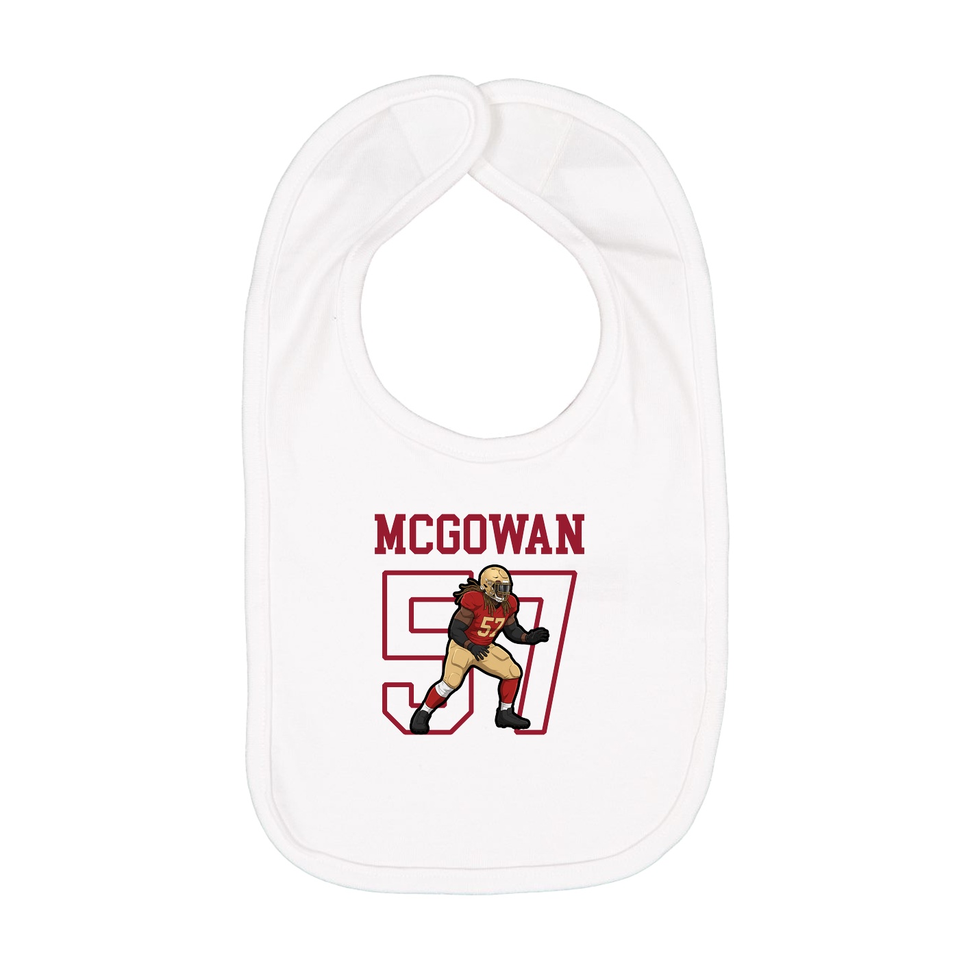 Infant Bib — Shirsey in White