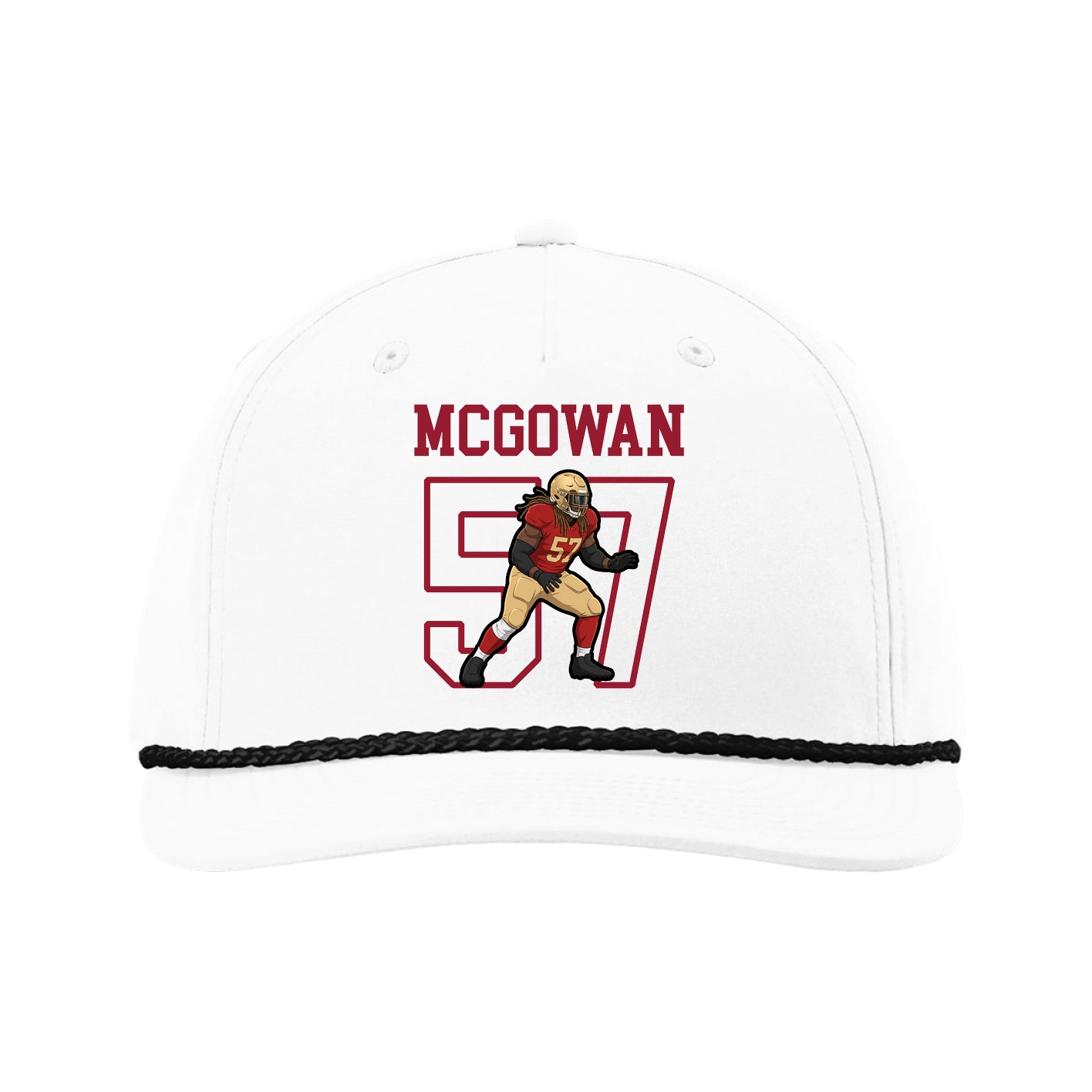 Five-Panel Classic Rope Cap — Shirsey in White