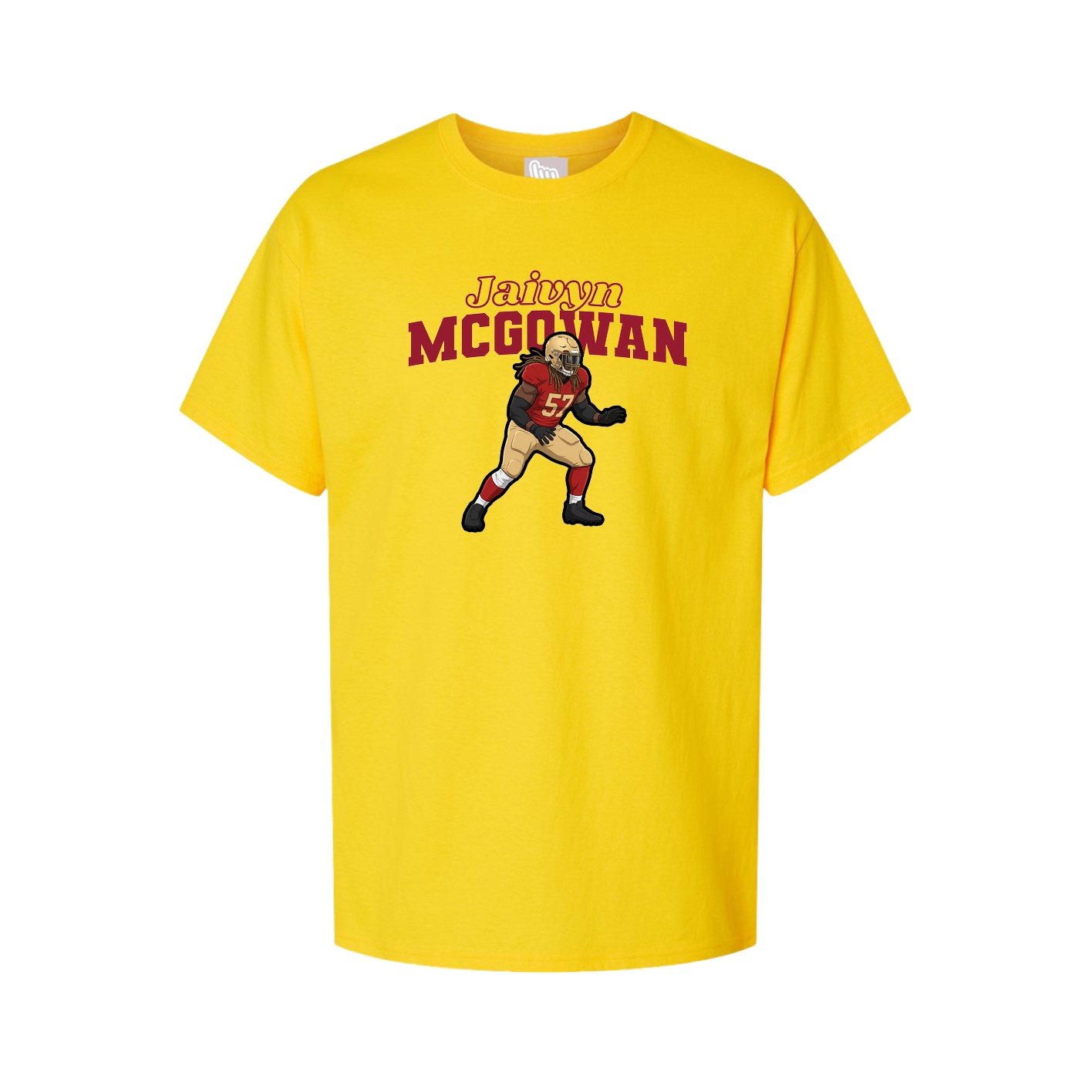 Youth Tee — Name Arch in Gold