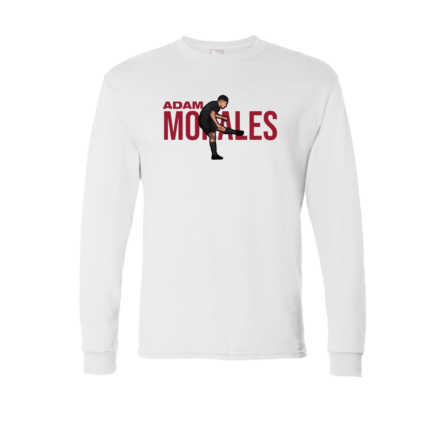 Long Sleeve Tee — Player Name in White