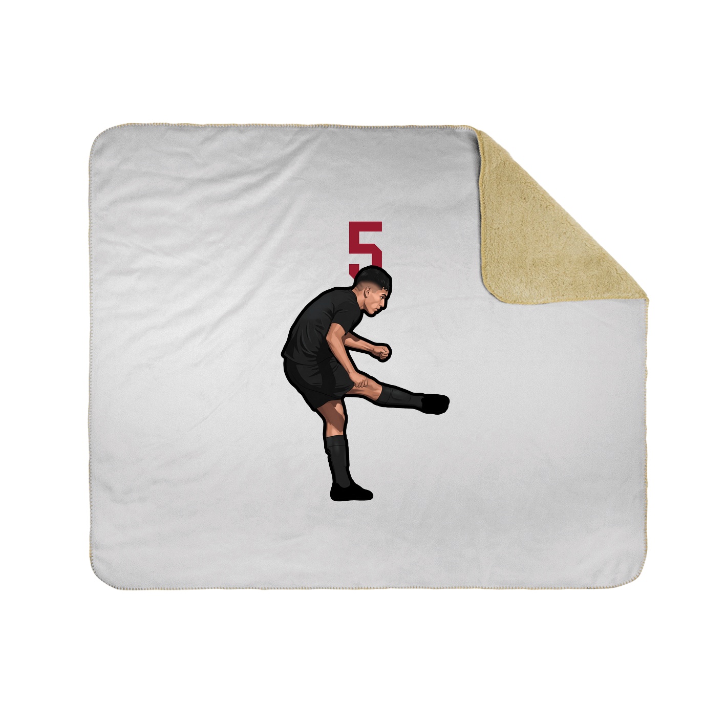 Throw Blanket — Number Top in White
