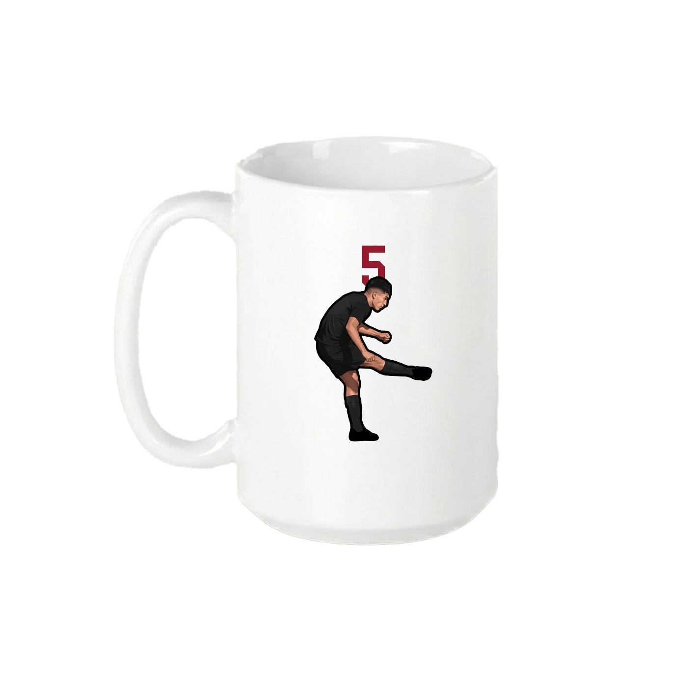 15oz Coffee Mug — Number Top in White
