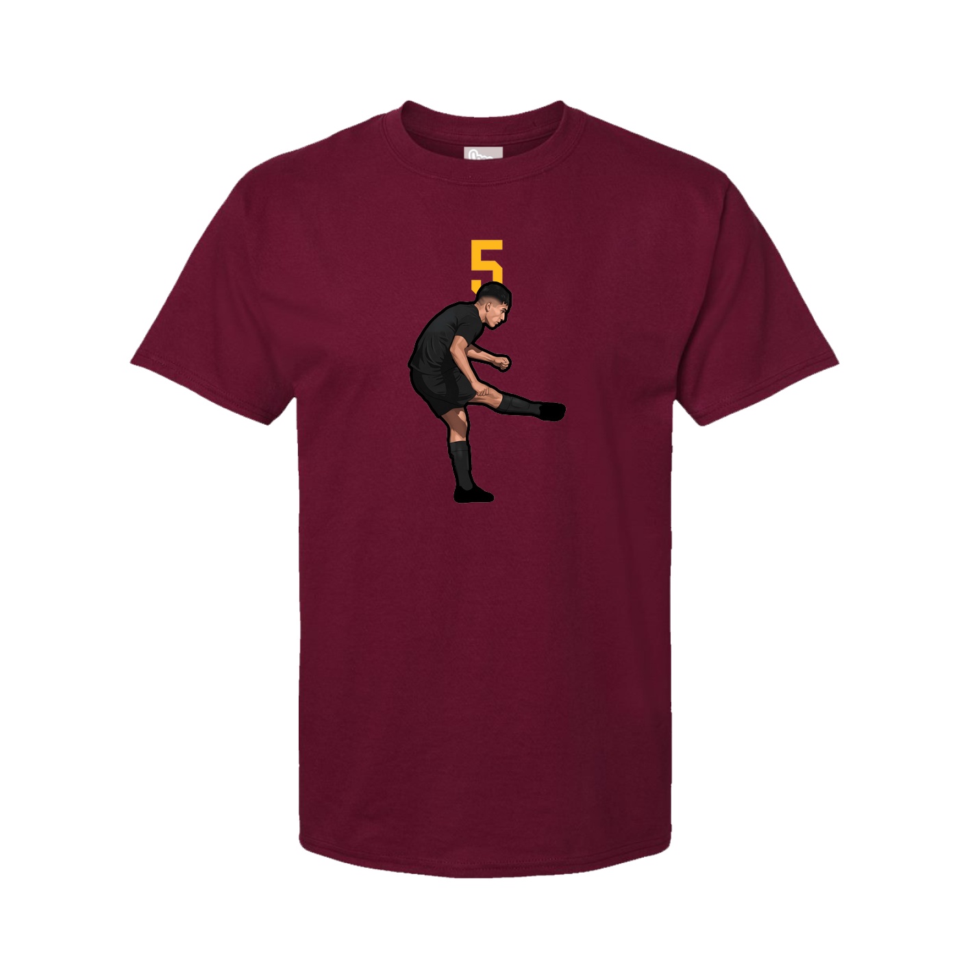 Youth Tee — Number Top in Cardinal
