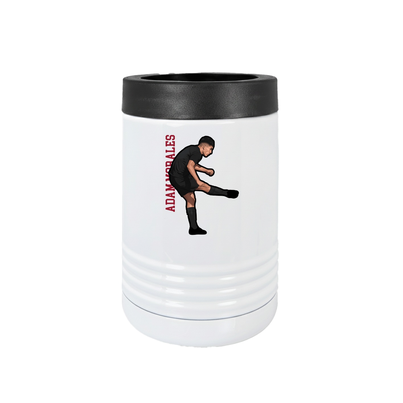 Beverage Holder — Name Vertical in White