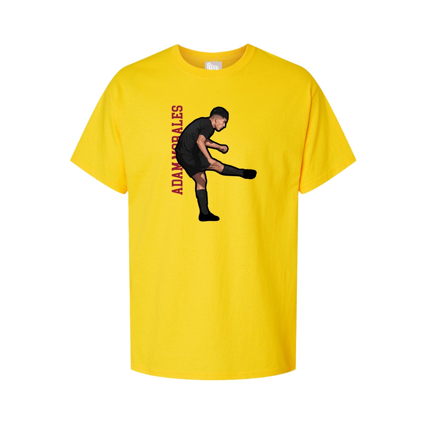 Youth Tee — Name Vertical in Gold