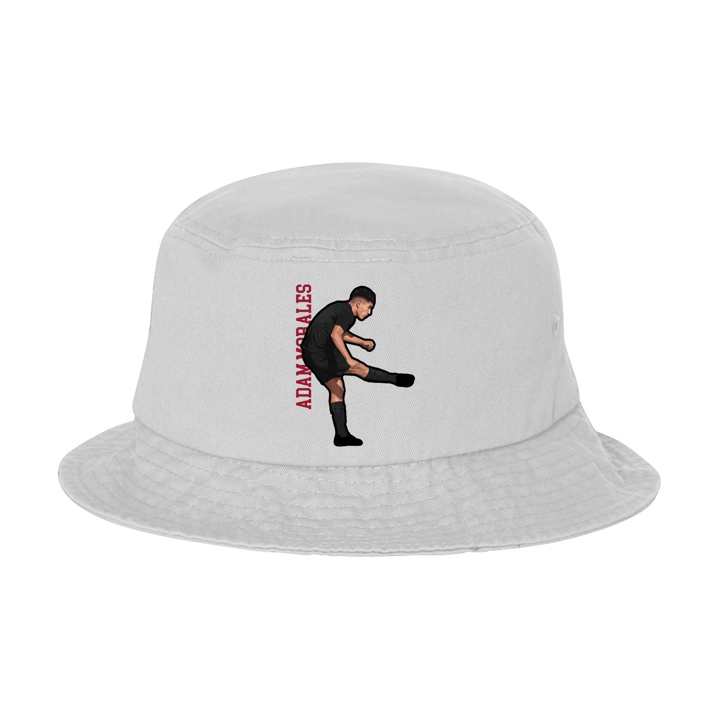Bucket Cap — Name Vertical in White