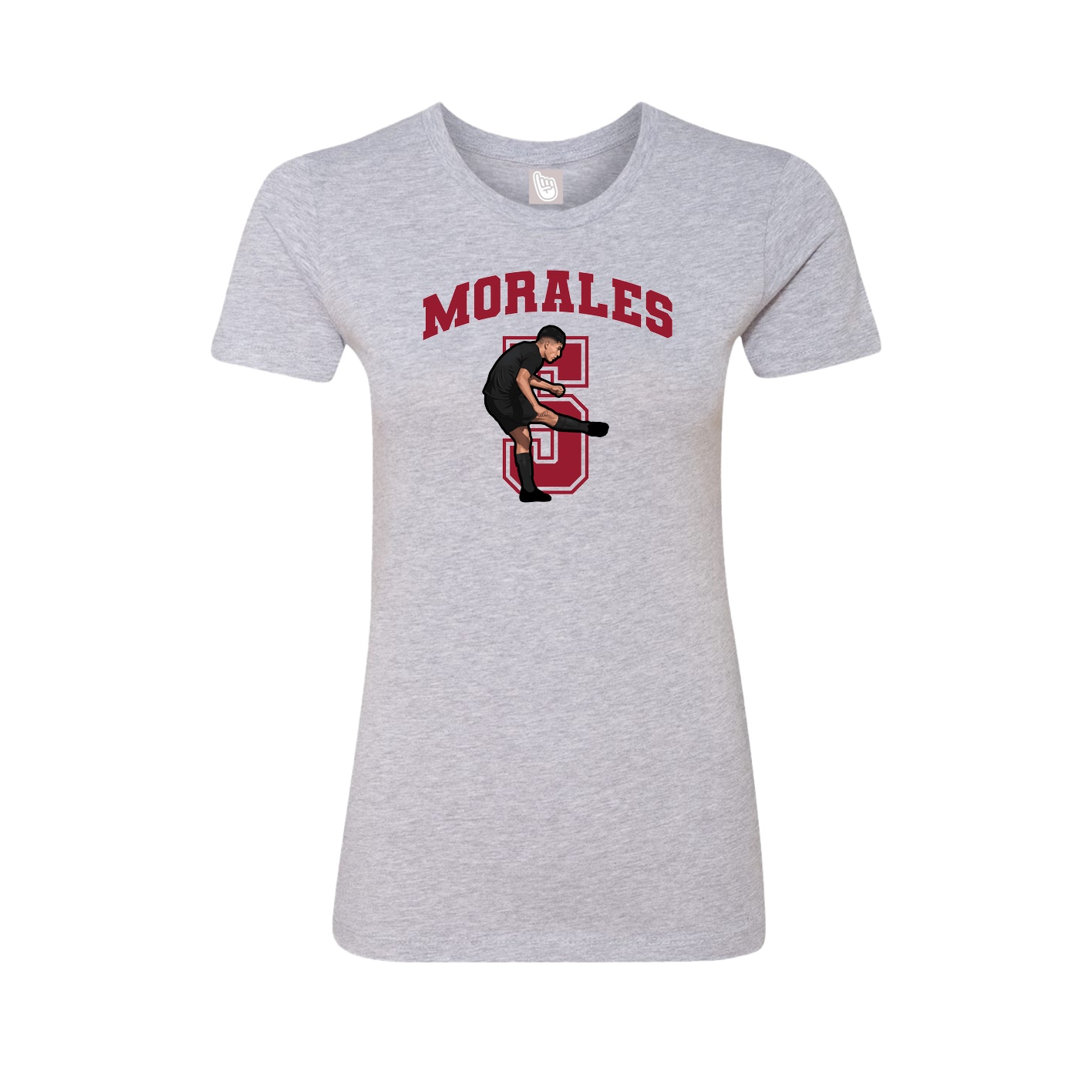 Fitted Women's Tee — Number in Grey