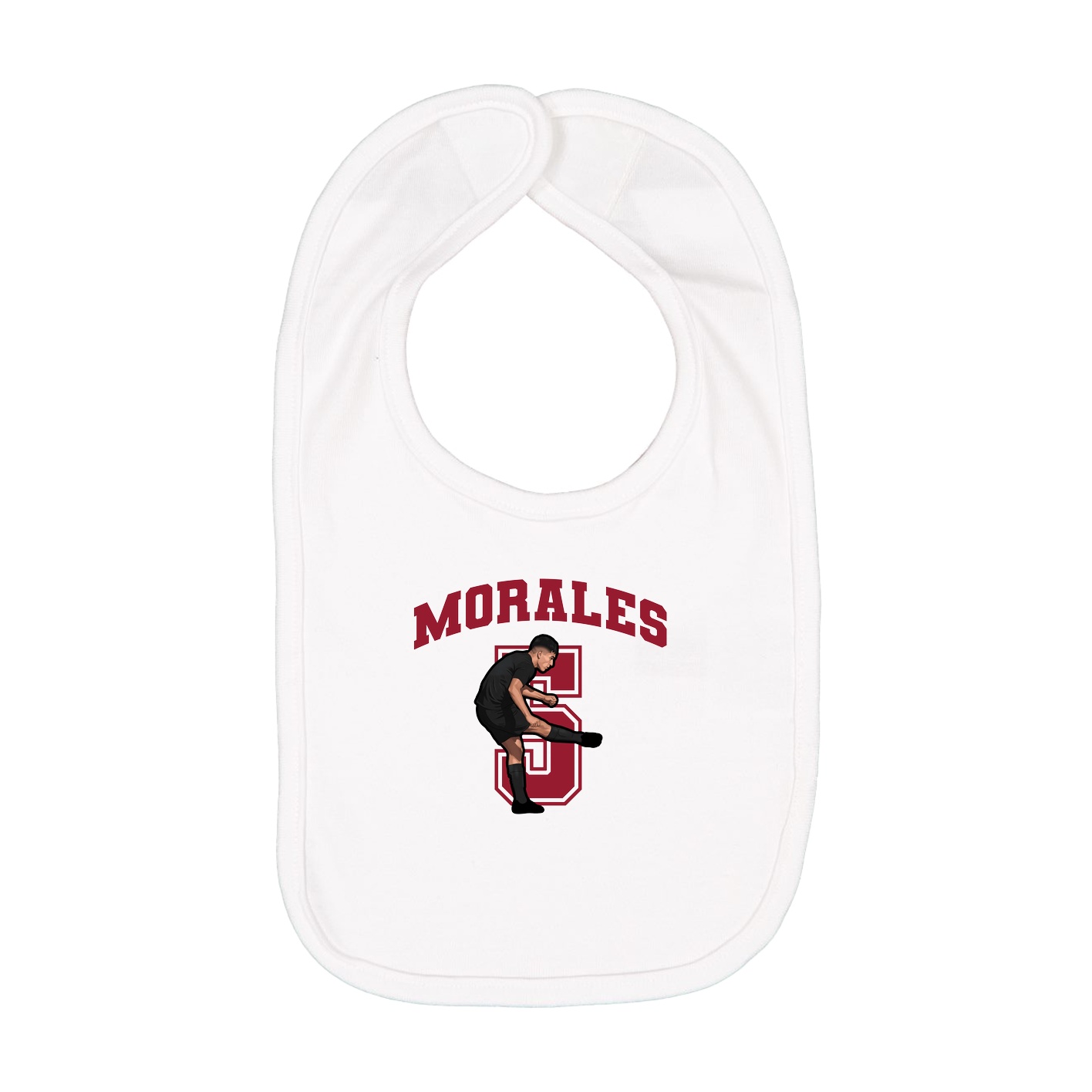 Infant Bib — Number in White