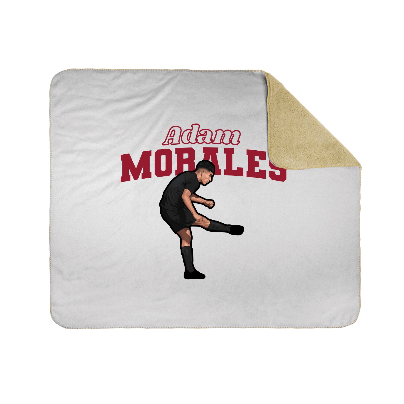 Throw Blanket — Name Arch in White
