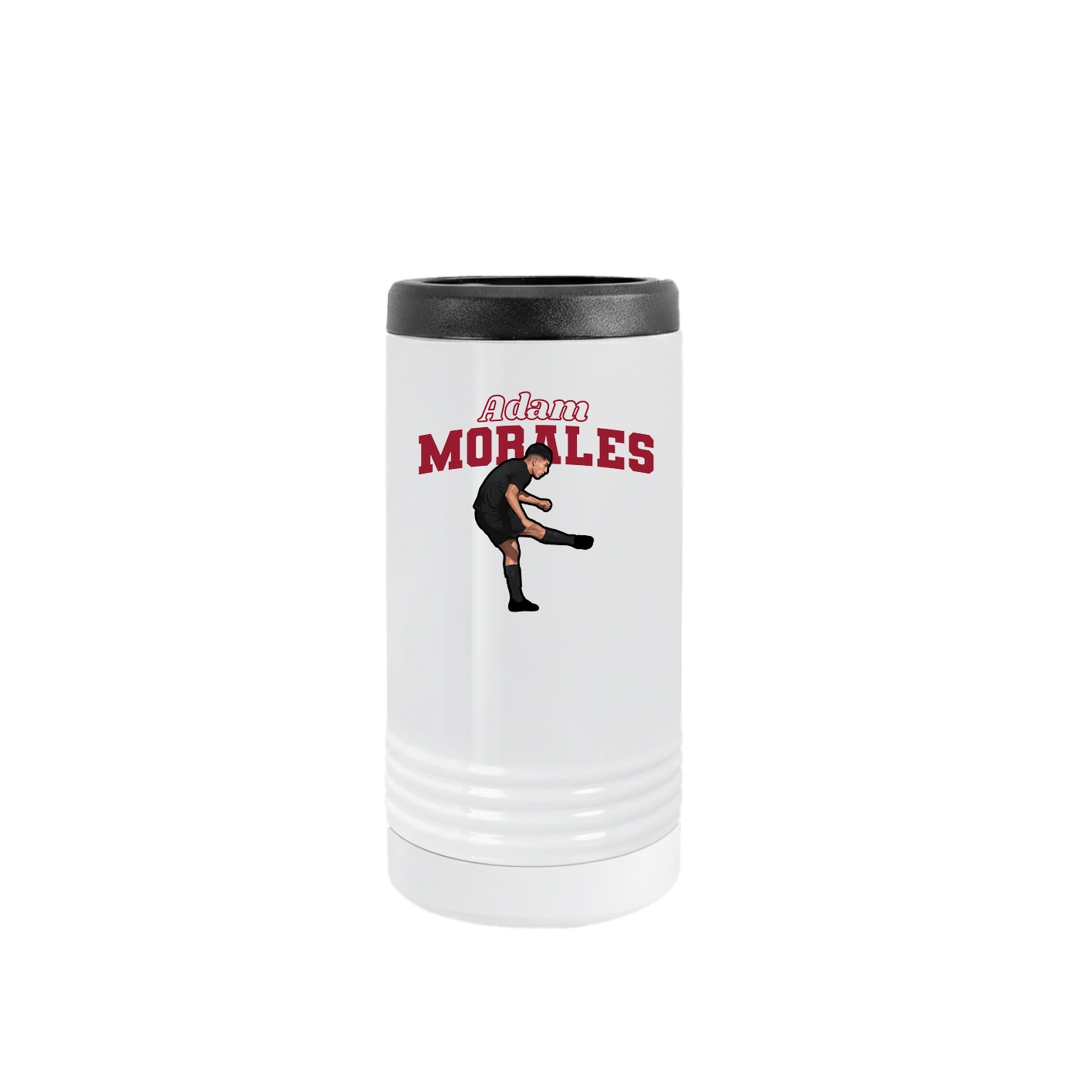 Slim Beverage Holder — Name Arch in White