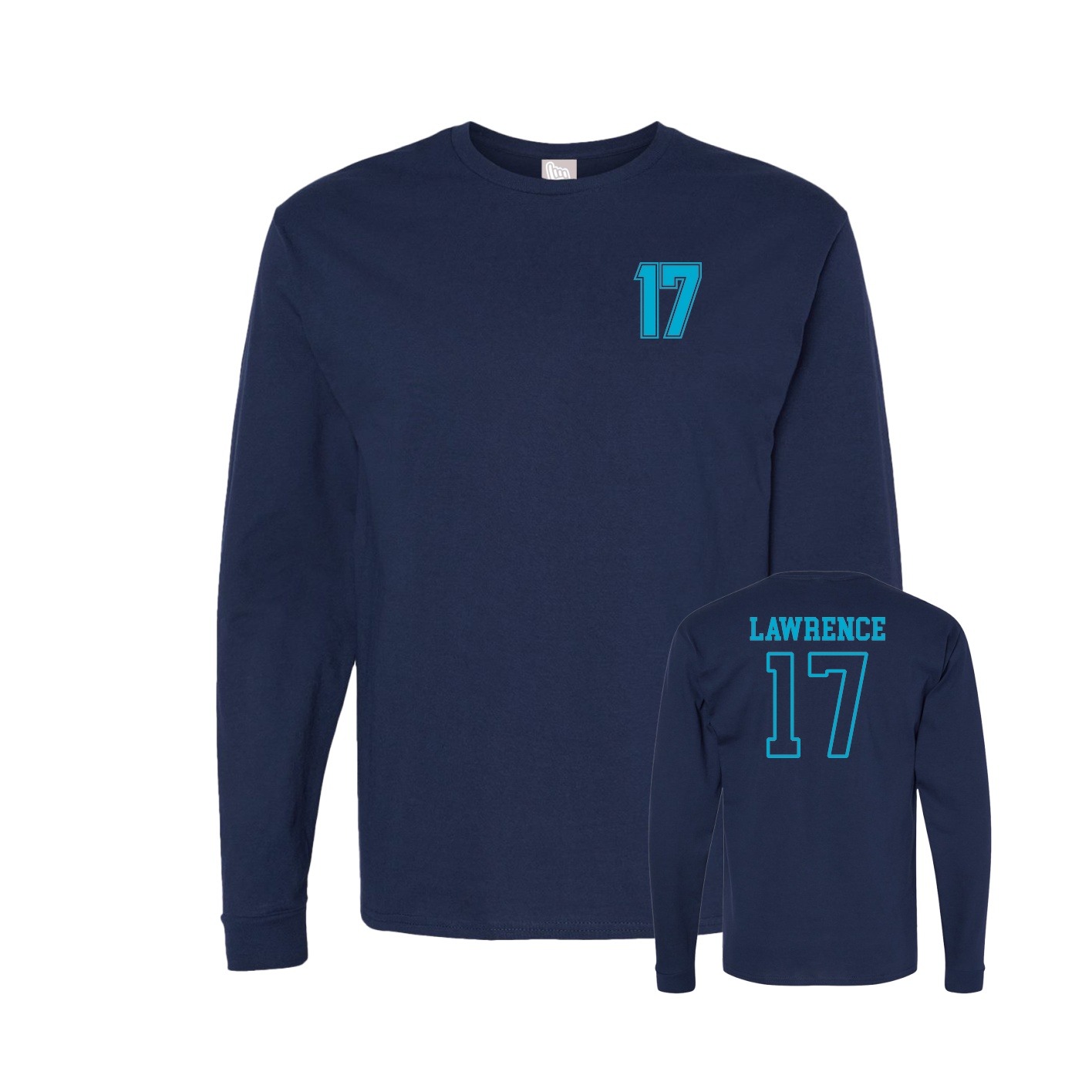 Long Sleeve Tee — Chest Back in Navy