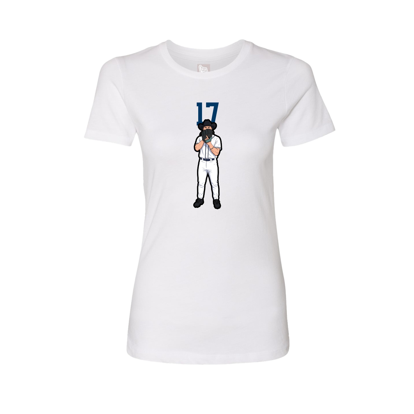 Fitted Women's Tee — Number Top in White