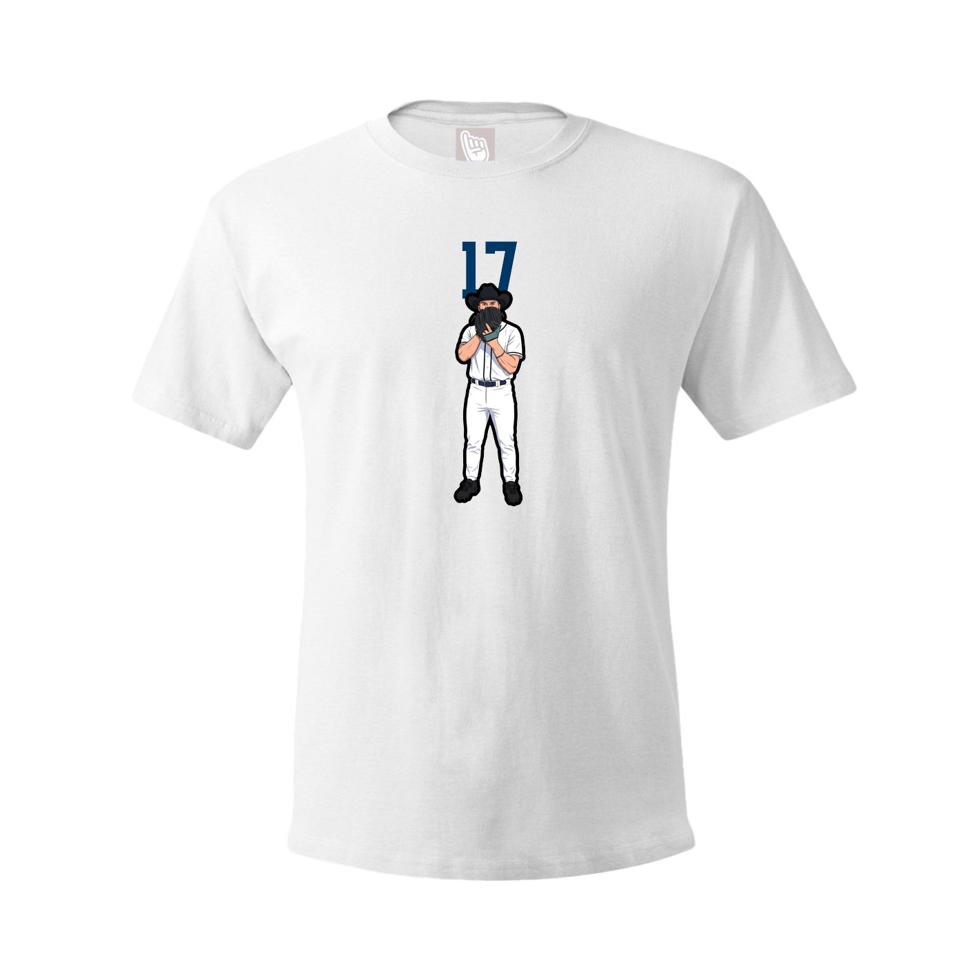 Youth Tee — Number Top in White