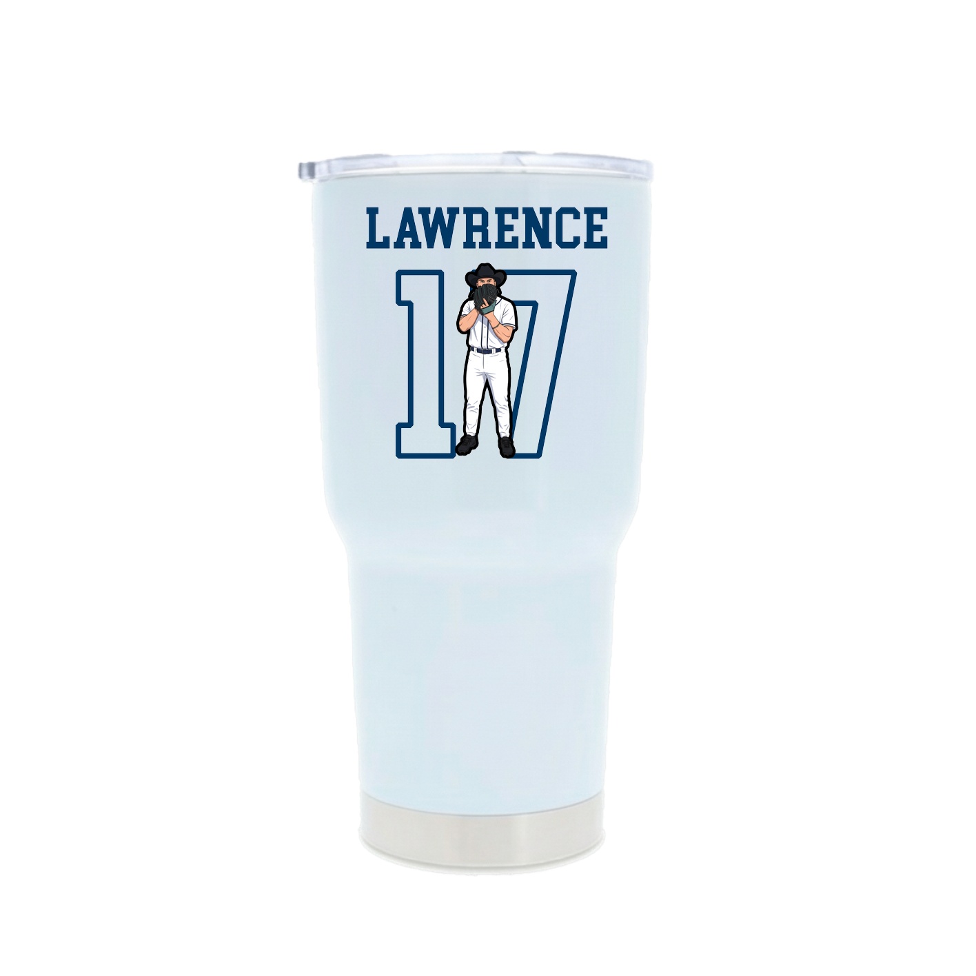 30oz Stainless Steel Tumbler — Shirsey in White