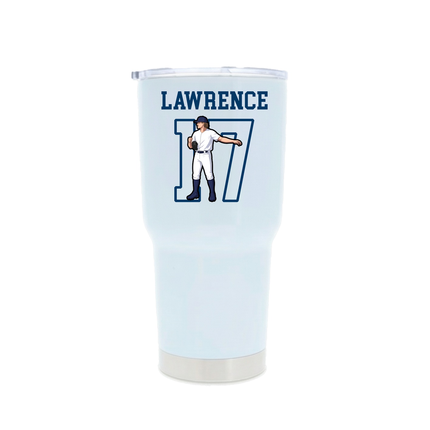 30oz Stainless Steel Tumbler — Shirsey in White