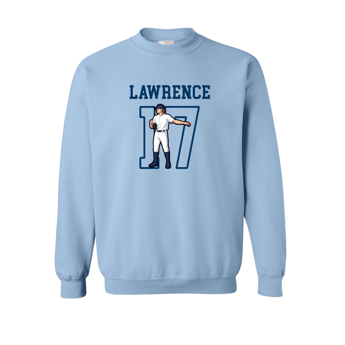 Fleece Crew — Shirsey in Light Blue