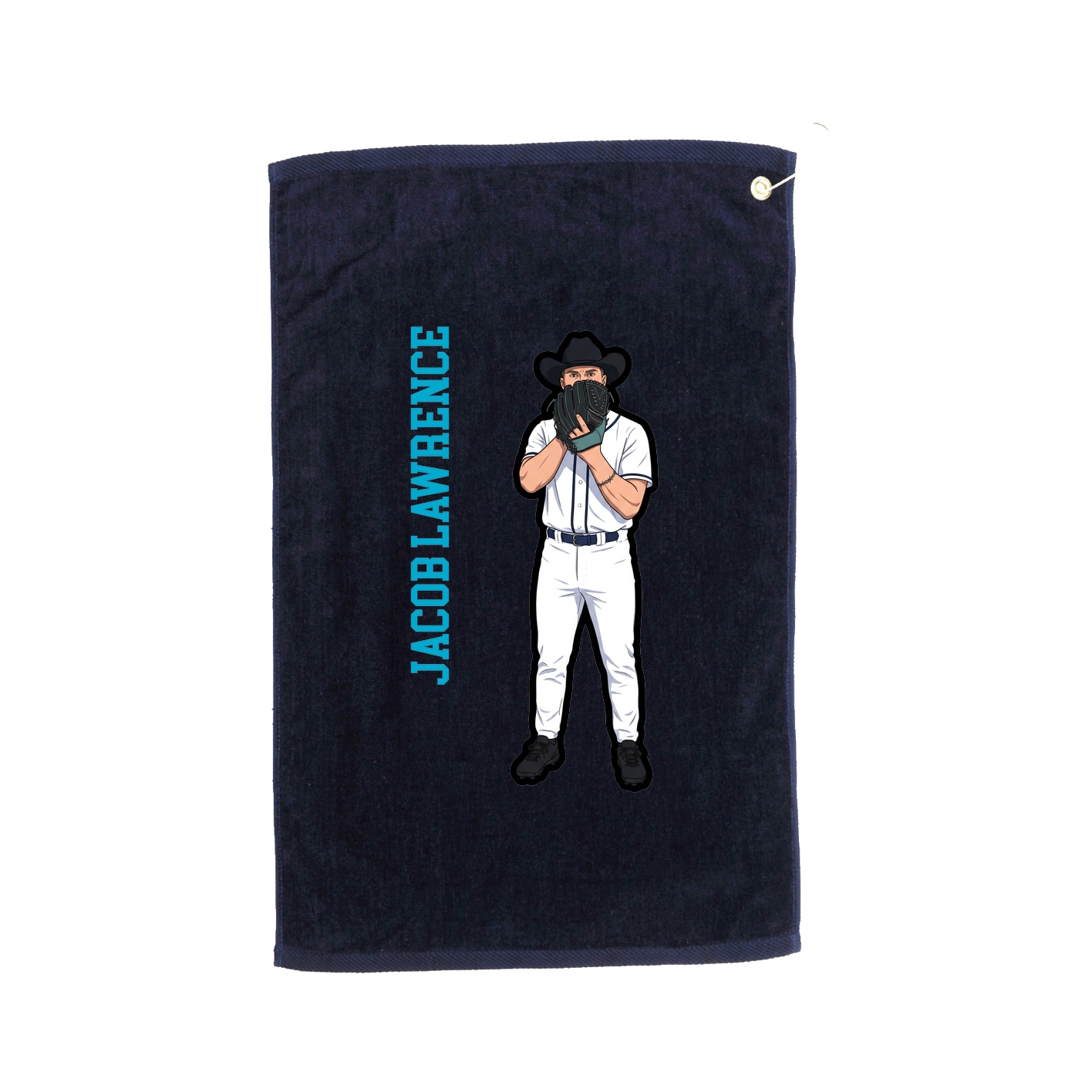 Golf Towel — Name Vertical in Navy