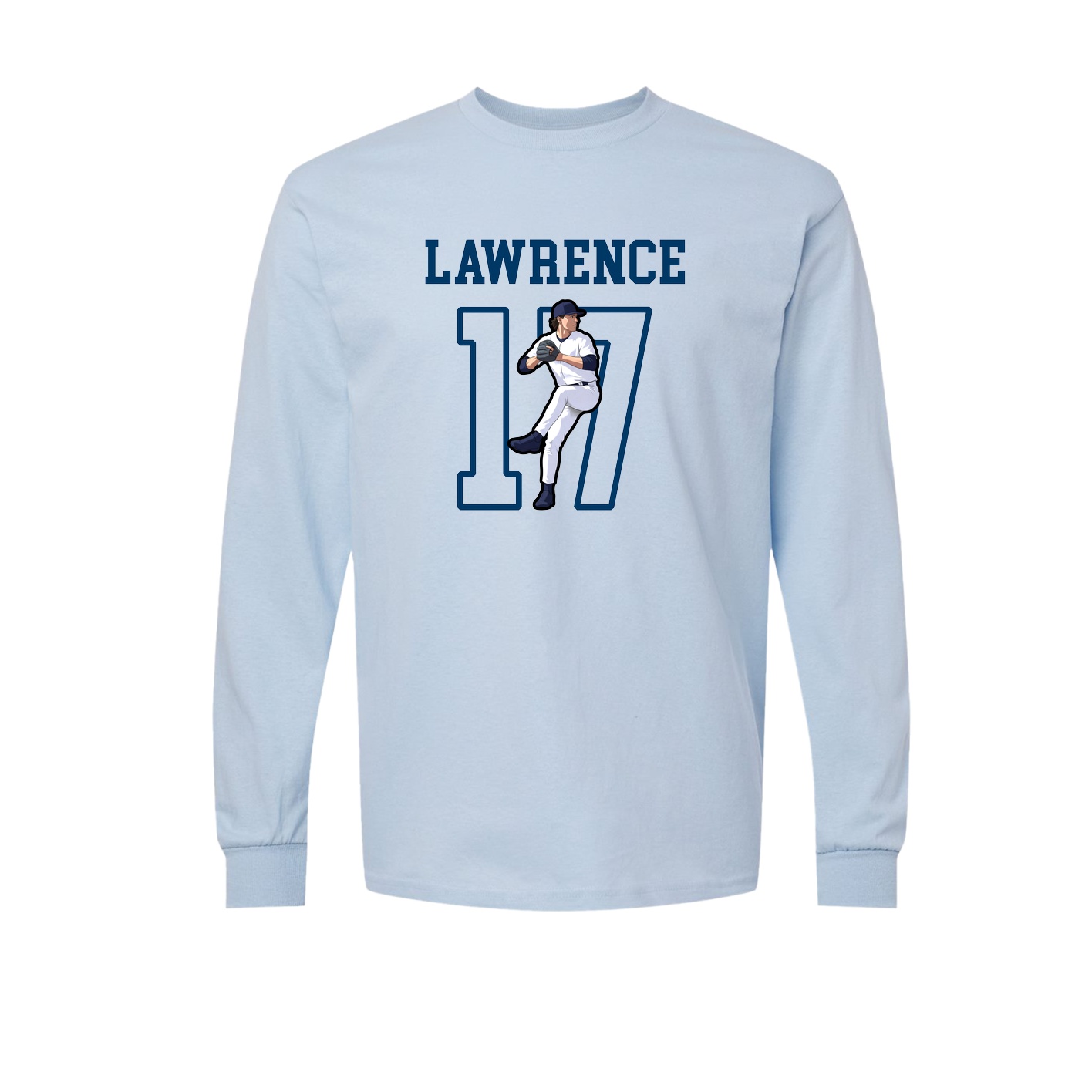 Long Sleeve Tee — Shirsey in Light Blue