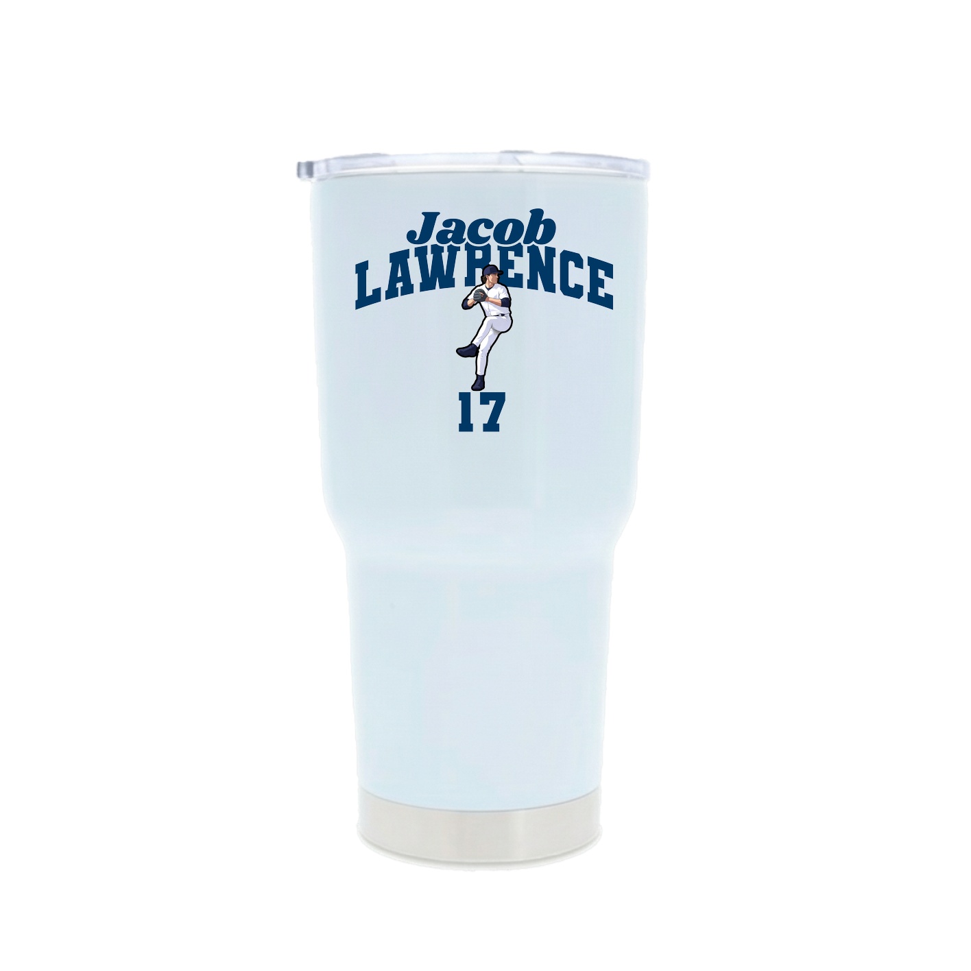 30oz Stainless Steel Tumbler — Signature Arch in White